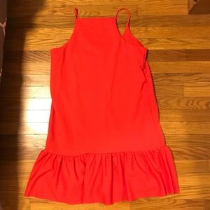 Red sleeveless dress